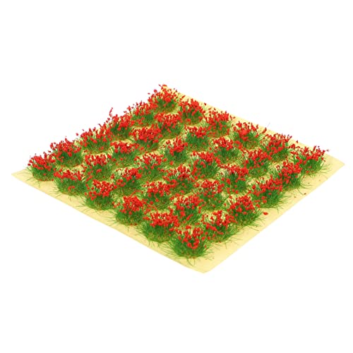 TEHAUX 1 Blatt Graskorn Mini-Gras-Cluster selber Machen kleine künstliche Pflanzen Miniaturen Zugdekor Artificial Flower sztuczne kwiaty simuliertes Blumendekor Miniatur-Blütenhaufen rot von TEHAUX