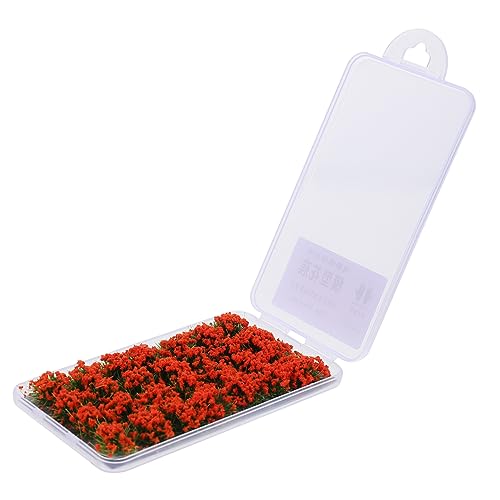 TEHAUX 1 Packung Kunstrasen-Cluster kunstpflanze kunstplflanze gartinen künstliches Gras gartenscheere Miniaturen Eukalyptus Mini-Pflanzenbüschel Statisches Grasbüschelmodell Harz Orange von TEHAUX