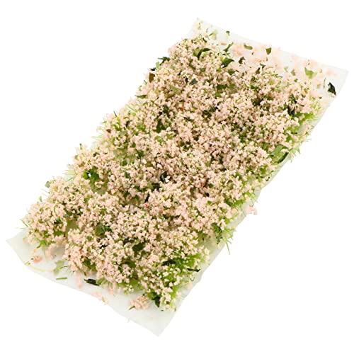 TEHAUX 1 Schachtel Sandtisch DIY Material Miniatur Feengarten Bäume Falsches Gras Mini- -hausdekorationen Modell Frühling Grüner Kunstrasen Gefälschte Blumen Solar- Hecke Rosa Plastik von TEHAUX