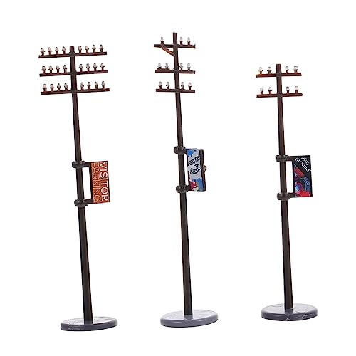 TEHAUX 1 Set Mikro Landschafts Park Dekorationsmodelle Gefälschte Telegraphenmast Modelle Mikrolandschafts Dekor Sandtisch Dekoration Mini Garten Versorgungsszenario Telegraphenmast von TEHAUX