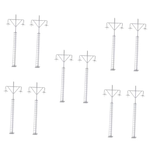 TEHAUX 10 STK Modell Gartenleuchte Mini-straßenlaternenmodell Modelleisenbahnen Mini-ampeln Sandtischlampe Mini-postleuchten Eisenbahn Zuglampe Eisenbahnlampenmodell Edelstahl Plus Abs von TEHAUX
