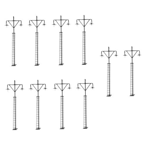 TEHAUX 10 STK Modell Gartenleuchte Zugdekor Szenendekor Eisenbahnlampenmodell Mini Modellbau-Lampen Modellbau-Zubehör Eisenbahn leichtes Modell simulierte Lichtmodelle Edelstahl Plus abs von TEHAUX