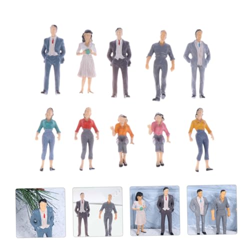 TEHAUX 10 Stück Teiliges Bemalte Kunststoff-Figuren für Modelleisenbahn Verschiedene Posen und Farben Langlebig für Miniaturlandschaften Bahnhofs Gebäudemodelle Zufällige TEHAUX 10 Stück Teiliges Bemalte Kunststoff-Figuren für Modelleisenbahn Verschiedene Posen und Farben Langlebig für Miniaturlandschaften Bahnhofs Gebäudemodelle Zufällige von TEHAUX