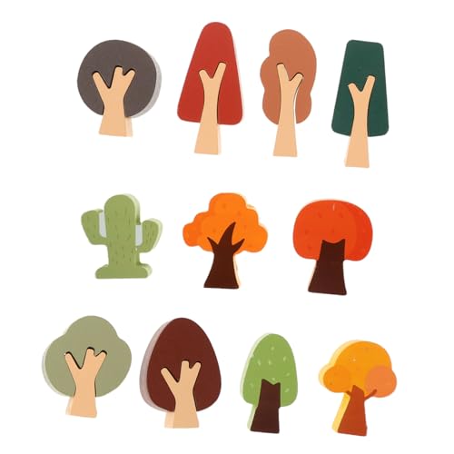 TEHAUX 11 Stück Teiliges Holzmodelleisenbahn Bäume Naturgetreu Interlockend Verschiedene Formen und Einfache Montage Originelles TEHAUX 11 Stück Teiliges Holzmodelleisenbahn Bäume Naturgetreu Interlockend Verschiedene Formen und Einfache Montage Originelles von TEHAUX