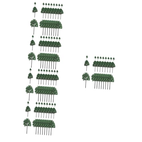 TEHAUX 120 STK Mikro Landschafts Baum Modell Mini-künstliche Pflanzen Modellbäume Trainieren Kleines Grünes Dekor Eisenbahnkiefern Sandtisch DIY Modell Simulation Baumschmuck Plastik von TEHAUX