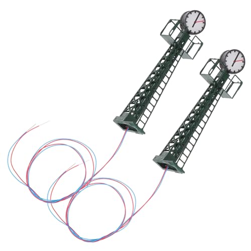 TEHAUX 2 Stück Zuggitter Lichtmodell Gittermodell Straßenlaternenmodell Leuchtendes Grifflaternenpfahlmodell Autolampenmodell Mehrfarbiger Gürtel Miniatur Straßenlaterne von TEHAUX