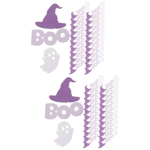 TEHAUX 200 STK Halloween Konfetti Konfetti-Ornamente Tischkonfetti Halloween-streuung Feiertagskonfetti Halloween-Dekorationen Halloween-tischstreuung Hexenhut Konfetti Violett Papier von TEHAUX