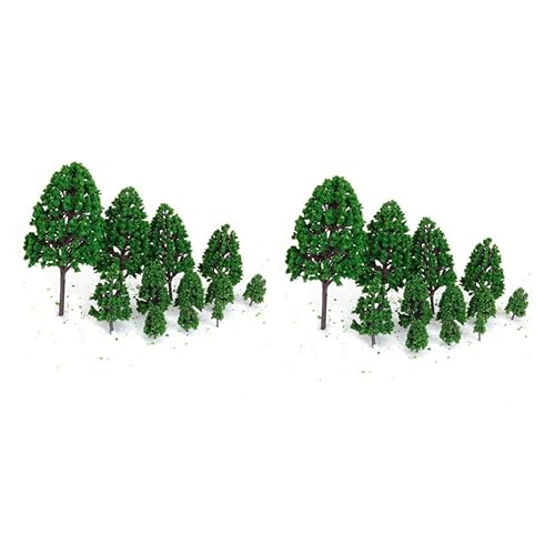 TEHAUX 24 STK Mini-Pappel Kollege mateteee eincremehilfe Hausdekoration geschke ziernieten Decor grüne Modellbäume Baum Waldtierfiguren Miniaturbäume Sandtischmodell Landschaftsmodell von TEHAUX