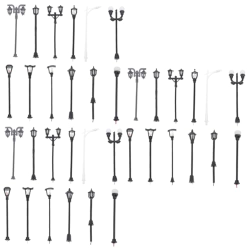 TEHAUX 36 Stück Mikro Landschaftslicht Mini Straßenlaterne Modellsimulationslampe Miniatur Straßenlaterne Kleine Straßenlaterne Dekor Puppenhaus Straßenlaterne Parkszene Layout von TEHAUX