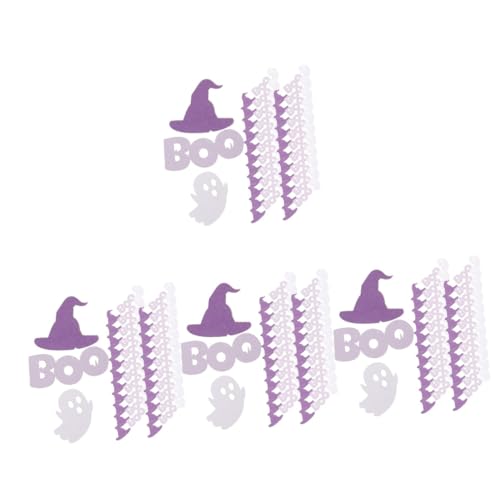 TEHAUX 400 Stk Halloween Konfetti Halloween-dekorationen Konfetti-ornamente Feiertagskonfetti Halloween-streuung Halloween-tischkonfetti Halloween-wurf-requisiten Violett Papier von TEHAUX