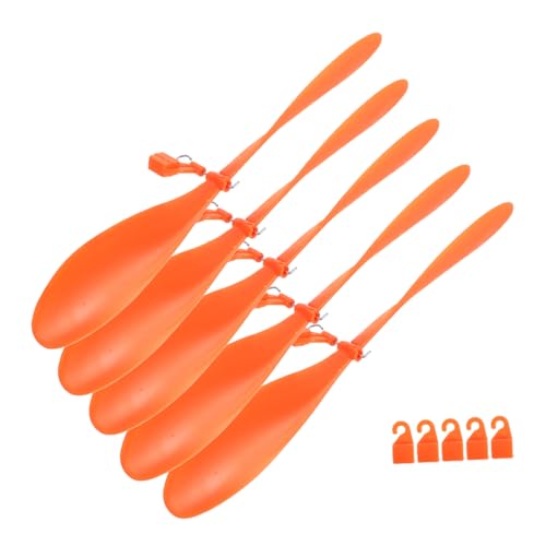 TEHAUX 5 Sätze Rc Flugzeug Zubehör Kunststoff-flugzeugpropeller Mini-propellerblätter Spielzeugflugzeug-propellerteil Zubehör Für Modellflugzeuge Propellerspielzeug Plastik Orange von TEHAUX