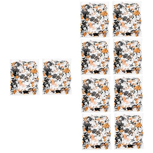 TEHAUX 5 Stück 2 Halloween Pailletten Halloween-dekor Tisch Pailletten Halloween-fotohintergrund Party-Szene-Layout Folie Metallic-Pailletten Kürbis-tischstreuer Partytisch Hausbedarf PVC von TEHAUX