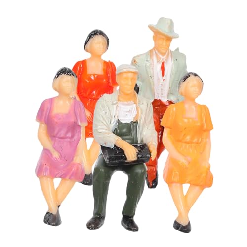 TEHAUX 5 Stück Maßstab Bemalt Realistische Sitzende Modellbau Figuren für Modelleisenbahn Diorama Bonsai Dekoration TEHAUX 5 Stück Maßstab Bemalt Realistische Sitzende Modellbau Figuren für Modelleisenbahn Diorama Bonsai Dekoration von TEHAUX