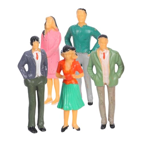 TEHAUX 5 Stück Maßstab Handbemalte Realistische Kunststoffmodelle mit Detaillierten Posen für Modelleisenbahn Dioramen und Miniaturlandschaften TEHAUX 5 Stück Maßstab Handbemalte Realistische Kunststoffmodelle mit Detaillierten Posen für Modelleisenbahn Dioramen und Miniaturlandschaften von TEHAUX