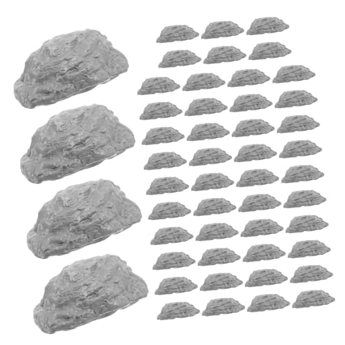 TEHAUX 50 Stück Simulations Stein Kunststein Fischtankdekorationssteine Model Train Hill Requisiten Dekorative Felsen Miniaturstein -Requisiten Diorama Hill Plastik Grau TEHAUX 50 Stück Simulations Stein Kunststein Fischtankdekorationssteine Model Train Hill Requisiten Dekorative Felsen Miniaturstein -Requisiten Diorama Hill Plastik Grau von TEHAUX