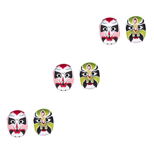 TEHAUX Halloween-Maske 6 Stk Ankleiden Chinesische Peking-oper Leere Maske Einfach Zu Dekorieren Maske Malen Gesichtsmaske Aus Papier Weihnachtsgeschenke Weiß Gemalt Kind Schmücken von TEHAUX