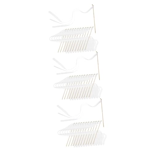 TEHAUX 60 STK 1 Hochzeitsfee Zauberstäbe Hochzeitsband-Sticks Luftschlangen Zauberstab Tanzband Zauberstab Hochzeitsdekoration Partydekoration -Streamer Hochzeits-Streamer Polyester von TEHAUX