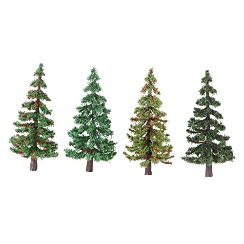 TEHAUX 8 STK Simulationsmodell Modell Mini-landschaftsmodell Mini-pflanzendekore Mini-dekor Miniatur-pflanzenbaum Modelleisenbahn Baum Modellspielzeugbaum Künstliche Pflanzen Anlage Nylon von TEHAUX