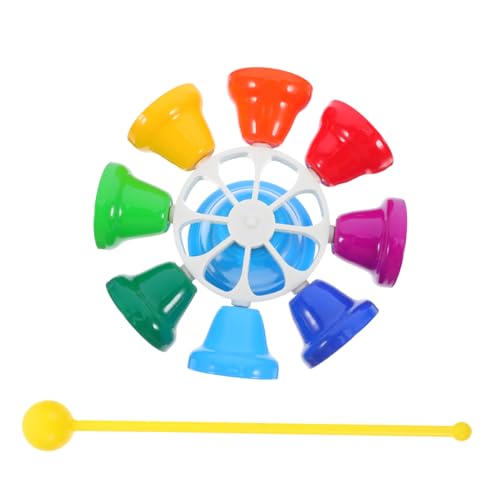 TEHAUX Farbige Handglocke Musikinstrument Lernspielzeug für Kindergarten Frühe Pädagogische Klare Klänge Leicht und Robust TEHAUX Farbige Handglocke Musikinstrument Lernspielzeug für Kindergarten Frühe Pädagogische Klare Klänge Leicht und Robust von TEHAUX