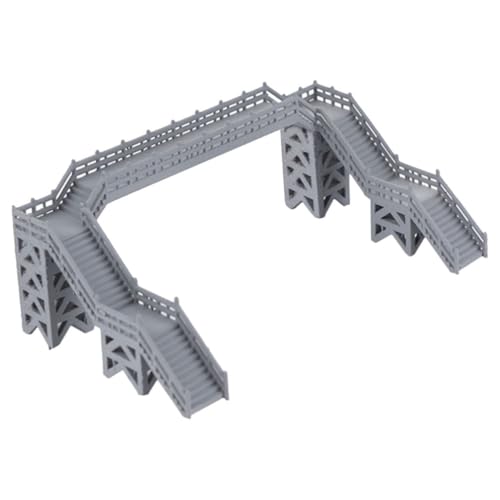 TEHAUX Overhead-Fußgängerbrücke-Modell Kunststoff-Fußgängerbrücke Eisenbahnlandschaft Overhead-Fußgängerbrücke Ornament Für Sandtisch Puppenhaus-Dekoration von TEHAUX