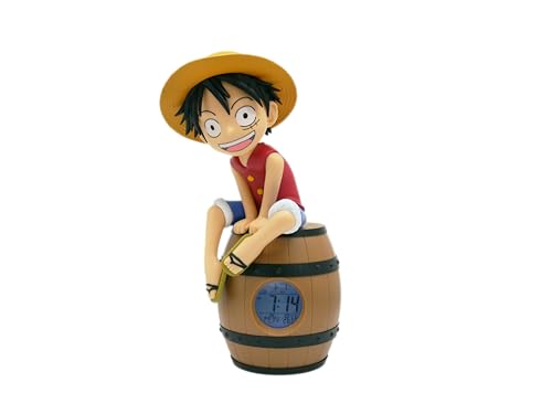 TEKNOFUN – Offizielle One Piece-Lizenz – Luffy Barrel Alarm Clock OP-Wecker mit sammelbarer Kinderfigur – 811644 von TEKNOFUN