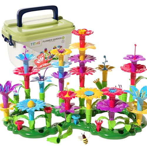 TEMI Kleinkind Spielzeug Geburtstagsgeschenke für 3 4 5 6 7 Jahre alte Mädchen Jungen, 91 PCS Blumen Garten Gebäude Spielzeug STEM Bildungsaktivität Blumenstrauß Deko für Kinder Alter 3-6 TEMI Kleinkind Spielzeug Geburtstagsgeschenke für 3 4 5 6 7 Jahre alte Mädchen Jungen, 91 PCS Blumen Garten Gebäude Spielzeug STEM Bildungsaktivität Blumenstrauß Deko für Kinder Alter 3-6 von TEMI