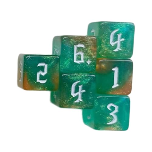 6-teiliges Würfel-Set, 16 mm, solides Spielset mit großer Zahl, 6-seitig, Acryl, pädagogische und abgerundete Ecken, pädagogische Acrylwürfel 6-teiliges Würfel-Set, 16 mm, solides Spielset mit großer Zahl, 6-seitig, Acryl, pädagogische und abgerundete Ecken, pädagogische Acrylwürfel von TEMOOUES