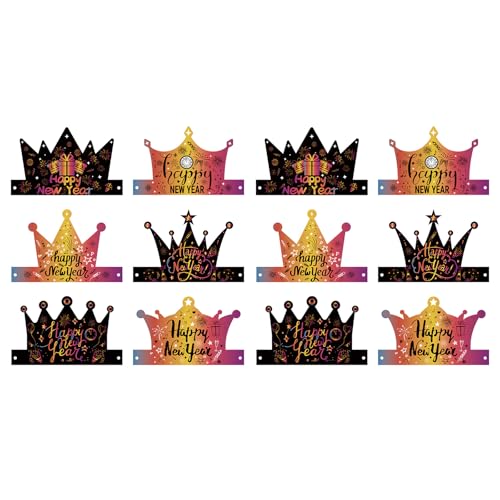 TEMOOUES 12 Stück Partyhut, buntes Papier für Silvester, Party-Dekorationen, Festivals, Feiern, Fotografien, buntes Papier TEMOOUES 12 Stück Partyhut, buntes Papier für Silvester, Party-Dekorationen, Festivals, Feiern, Fotografien, buntes Papier von TEMOOUES