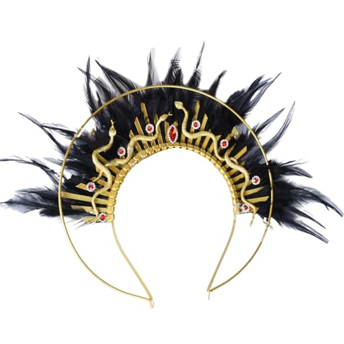 TEMOOUES Bezaubernde, elegante, inspirierte, gefiederte Kronen für Kostüm, Event, Cosplay, Feiern, besondere Anlässe, Haar-Accessoire TEMOOUES Bezaubernde, elegante, inspirierte, gefiederte Kronen für Kostüm, Event, Cosplay, Feiern, besondere Anlässe, Haar-Accessoire von TEMOOUES