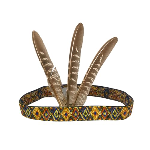 TEMOOUES Ethnischer gefiederter Kopfschmuck, handgefertigte Requisiten für Damen, Herren, Tänzer und Party-Enthusiasten, leichte und bequeme Kopfbedeckung, handgefertigter Tribal-Kopfschmuck TEMOOUES Ethnischer gefiederter Kopfschmuck, handgefertigte Requisiten für Damen, Herren, Tänzer und Party-Enthusiasten, leichte und bequeme Kopfbedeckung, handgefertigter Tribal-Kopfschmuck von TEMOOUES