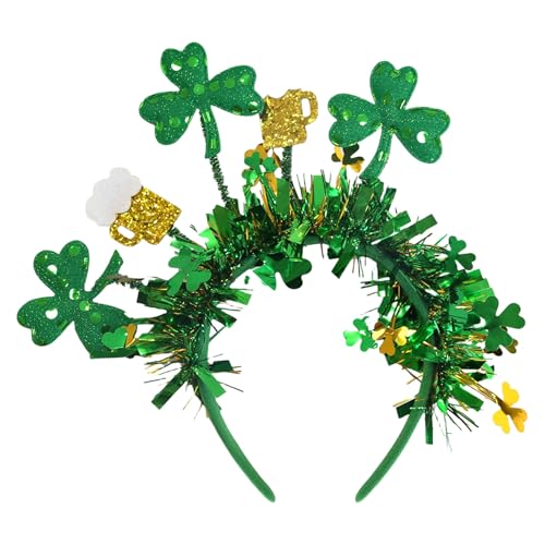 TEMOOUES Irisches Festival-Stirnband mit grünen Partystreifen, lustiges Haar-Accessoire für Patrick's Day Patrick's Day Kostüm TEMOOUES Irisches Festival-Stirnband mit grünen Partystreifen, lustiges Haar-Accessoire für Patrick's Day Patrick's Day Kostüm von TEMOOUES