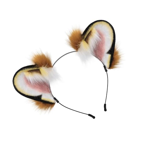 TEMOOUES Pelziges Anime-Ohr-Cosplay-Haarreif, Anime-Charakter, Kostüm-Requisiten, Halloween, Kopfbedeckung, Rollenspiel, Haarreif, Foto-Accessoire, niedliches Haar-Zubehör TEMOOUES Pelziges Anime-Ohr-Cosplay-Haarreif, Anime-Charakter, Kostüm-Requisiten, Halloween, Kopfbedeckung, Rollenspiel, Haarreif, Foto-Accessoire, niedliches Haar-Zubehör von TEMOOUES