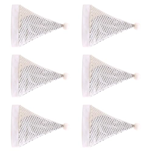 TEMOOUES Schimmernder Weihnachtsmann-Kopfschmuck Set mit 6 belüfteten Polyster-Kostümen für Gruppenauftritte, funkelnde Party für Weihnachten TEMOOUES Schimmernder Weihnachtsmann-Kopfschmuck Set mit 6 belüfteten Polyster-Kostümen für Gruppenauftritte, funkelnde Party für Weihnachten von TEMOOUES