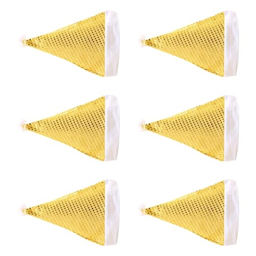 TEMOOUES Schimmernder Weihnachtsmann-Kopfschmuck Set mit 6 belüfteten Polyster-Kostümen für Gruppenauftritte, funkelnde Party für Weihnachten TEMOOUES Schimmernder Weihnachtsmann-Kopfschmuck Set mit 6 belüfteten Polyster-Kostümen für Gruppenauftritte, funkelnde Party für Weihnachten von TEMOOUES