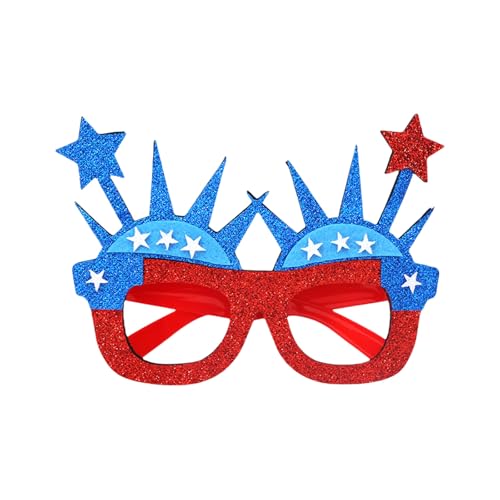 TEMOOUES Unabhängigkeitstag-Flagge, Drucke, Brille, rot, blau und weiß, für 4. Juli, Party-Dekoration, patriotisches Foto TEMOOUES Unabhängigkeitstag-Flagge, Drucke, Brille, rot, blau und weiß, für 4. Juli, Party-Dekoration, patriotisches Foto von TEMOOUES