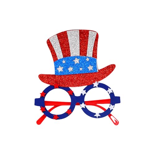 TEMOOUES Unabhängigkeitstag-Flagge, Drucke, Brille, rot, blau und weiß, für 4. Juli, Party-Dekoration, patriotisches Foto TEMOOUES Unabhängigkeitstag-Flagge, Drucke, Brille, rot, blau und weiß, für 4. Juli, Party-Dekoration, patriotisches Foto von TEMOOUES