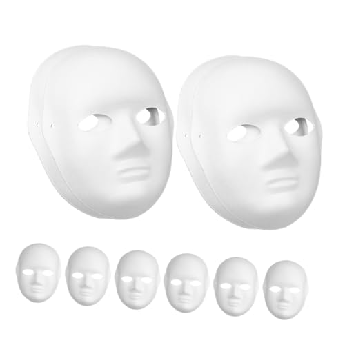 TEMPNAP 10 Stück Teiliges Weiße Papiermasken zum Bemalen Blanko Full Face DIY Maskerade Masken für Erwachsene für Karneval Halloween Cosplay und Kreative Familienaktivitäten TEMPNAP 10 Stück Teiliges Weiße Papiermasken zum Bemalen Blanko Full Face DIY Maskerade Masken für Erwachsene für Karneval Halloween Cosplay und Kreative Familienaktivitäten von TEMPNAP