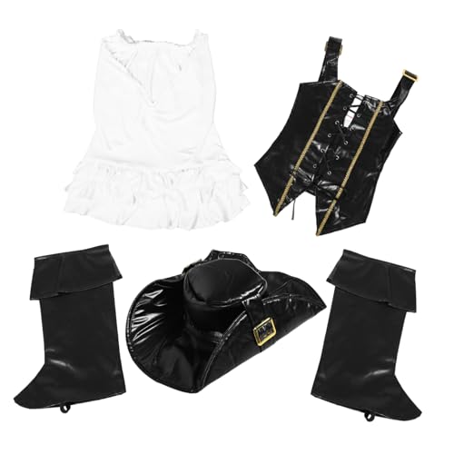 TEMPNAP 1set Piratenkleid Cosplay Party Weste Kleines Mädchen Halloween Kostüm Mädchen Mittelalter Kinder Piratenkostüm Langarm Gothic Kleid Für Halloween Rollenspiele von TEMPNAP