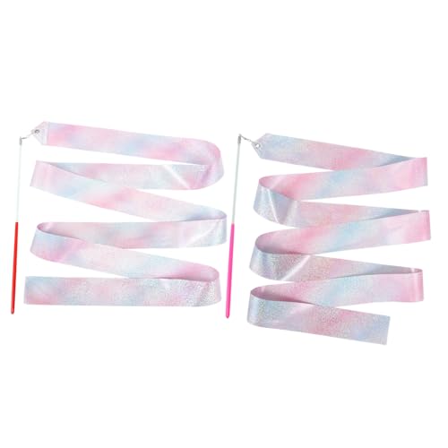 TEMPNAP 2 Stück Teiliges Tanzband Farbenfrohe Leuchtende Tanzbänder mit Stab Leicht und Robust für Tanztraining Fitness und Rhythmische Sportgymnastik TEMPNAP 2 Stück Teiliges Tanzband Farbenfrohe Leuchtende Tanzbänder mit Stab Leicht und Robust für Tanztraining Fitness und Rhythmische Sportgymnastik von TEMPNAP