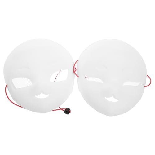 TEMPNAP 2pcs Maske Zum Bemalen Weiße Leere Gesichtsmaske Mesh Garn Maske DIY Bemalbare Maske Maskerade Maske Halloween Partys Maske Cosplay Maske von TEMPNAP