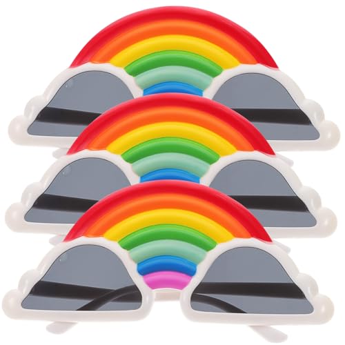 TEMPNAP 3 Stück Bunte Cloud Glasses Regenbogen Partybrille Lustige Cosplay Eyeglasses Leicht Robust für Tanz Festival Erwachsene Party Zubehör TEMPNAP 3 Stück Bunte Cloud Glasses Regenbogen Partybrille Lustige Cosplay Eyeglasses Leicht Robust für Tanz Festival Erwachsene Party Zubehör von TEMPNAP