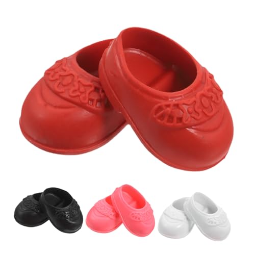 TEMPNAP 4 Schuhe Kinder Puppen kinderspielzeug Süße Puppenschuhe Puppenschuhset Mini Schuhe Anziehschuhe für Mädchenpuppen Jungenpuppenkostüm Puppenschuhe Plastik von TEMPNAP