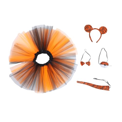 TEMPNAP Halloween Tiger Kostüm Teiliges Cosplay mit Weichem Plüsch Tigerohren Haarreif Tiger Nase Schleife und Orange Schwarzem Tüllrock Wiederverwendbar Bequem Strapazierfähig für TEMPNAP Halloween Tiger Kostüm Teiliges Cosplay mit Weichem Plüsch Tigerohren Haarreif Tiger Nase Schleife und Orange Schwarzem Tüllrock Wiederverwendbar Bequem Strapazierfähig für von TEMPNAP