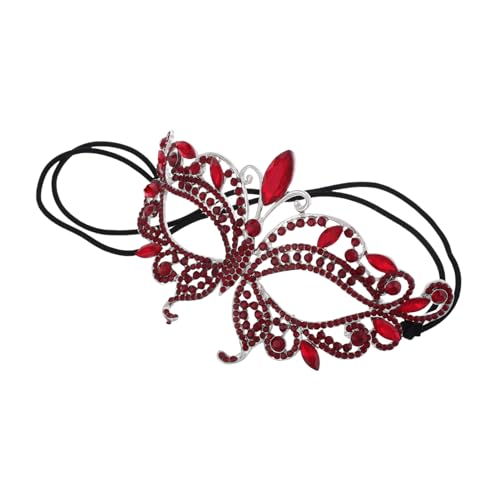 TEMPNAP Luxuriöse Halbgesichts Maske mit Strasssteinen Hochwertige Legierung Langlebig und Stilvoll Party und Cosplay Gesichtsmaske für Damen für Maskenball und Abendveranstaltungen TEMPNAP Luxuriöse Halbgesichts Maske mit Strasssteinen Hochwertige Legierung Langlebig und Stilvoll Party und Cosplay Gesichtsmaske für Damen für Maskenball und Abendveranstaltungen von TEMPNAP