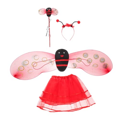 TEMPNAP Marienkäfer Kostüm für Mädchen mit Tüllrock und Feenflügeln Leichtes Gauze material Bequemes Faschingskostüm für Karneval Halloween und Rollenspiele Cosplay Zubehör TEMPNAP Marienkäfer Kostüm für Mädchen mit Tüllrock und Feenflügeln Leichtes Gauze material Bequemes Faschingskostüm für Karneval Halloween und Rollenspiele Cosplay Zubehör von TEMPNAP