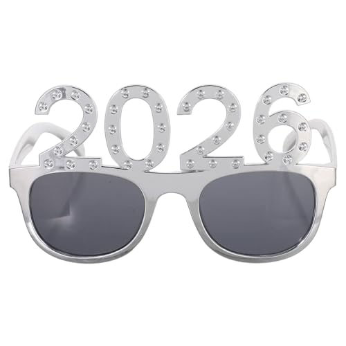 TEMPNAP Partybrille mit Funkelnden Zahlen Lustige Neuheits Sonnenbrille für Silvester und Abschlussfeiern Silberner Kunststoffrahmen als Party Accessoire und Fotorequisite TEMPNAP Partybrille mit Funkelnden Zahlen Lustige Neuheits Sonnenbrille für Silvester und Abschlussfeiern Silberner Kunststoffrahmen als Party Accessoire und Fotorequisite von TEMPNAP