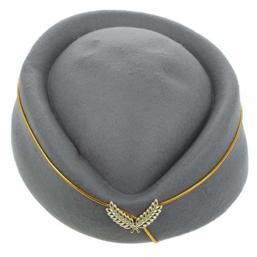 TEMPNAP Stewardess Baskenmütze Damen Cosplay Beret Hat Elegant Flugbegleiterin Mütze Bequem Komfortabel Klassisch Für Kostüm Bühnenauftritt TEMPNAP Stewardess Baskenmütze Damen Cosplay Beret Hat Elegant Flugbegleiterin Mütze Bequem Komfortabel Klassisch Für Kostüm Bühnenauftritt von TEMPNAP
