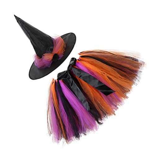 TENDYCOCO 1 Satz Halloween-Hexen-Tutu-Rock-Anzug Hexenhut für Kleinkinder Kostüme für Erwachsene halloweenkostüme für kinder halloween kleider für kinder Halloween-Kostüm Partykostüm von TENDYCOCO