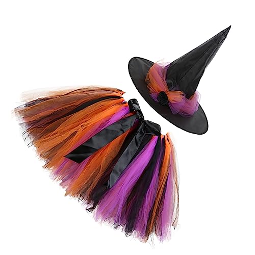 TENDYCOCO 1 Satz Halloween-Hexen-Tutu-Rock-Anzug frauen tutu Tüllrock für Kleinkinder böser Hexenhut kinderkostüme halloween kinderkostum halloween Maskeradekostüm Kinderanzug Polyester von TENDYCOCO