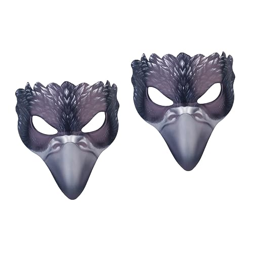 TENDYCOCO 2St Krähenmaske halloween costume halloween kleidung children mask kinder masken faschingkostüme Party dekorative Masken Schnabel Fuchs Karnevalspartymaske lustige PU- von TENDYCOCO